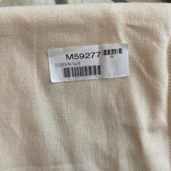 GIFTABLE LOUIS VUITTON  Lambskin Embossed Monogram Coussin PM Taupe - Picture 12 of 16